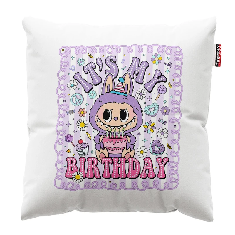 کوسن پاد آفرین طرح لبوبو کد 173 سایز 30*30 سانتی متر