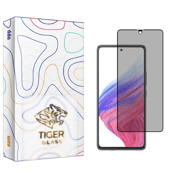 محافظ صفحه نمایش حریم شخصی تایگر گلس مدل SAM2 مناسب برای گوشی موبایل سامسونگ Galaxy A53 5G