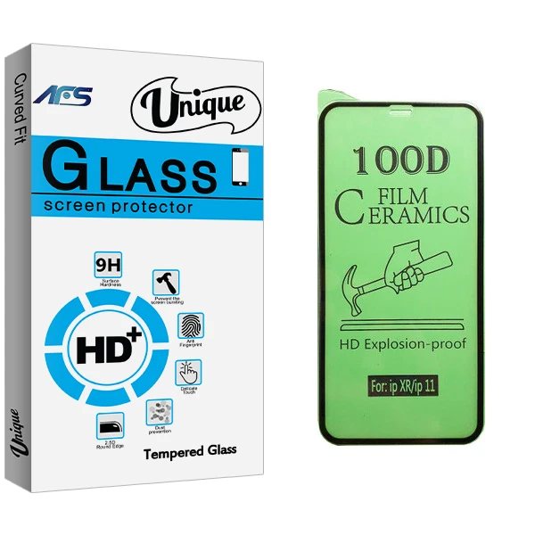 محافظ صفحه نمایش سرامیکی ای اف اس مدل Unique Glass مناسب برای گوشی موبایل اپل iPhone 11
