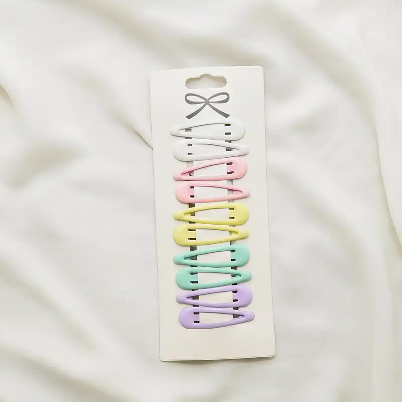 گیره مو زنانه مدل تق تقی پاستیلی کد pastil مجموعه 10 عددی