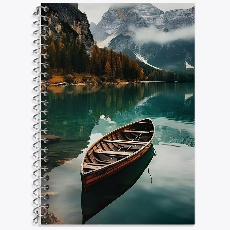 دفتر زبان 50 برگ خندالو مدل سه خط طرح قایق کد F1374