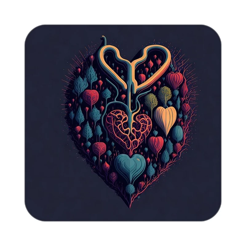 زیر لیوانی کاکتی مدل عاشقانه کد mp14099