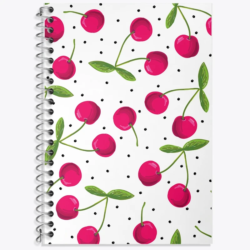 دفتر زبان 50 برگ خندالو مدل دو خط طرح آلبالو کد N839