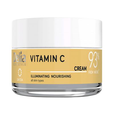 کرم روشن‌کننده روز صورت دلیا مدل Vitamin C مناسب برای انواع پوست حجم 50 میلی‌لیتر