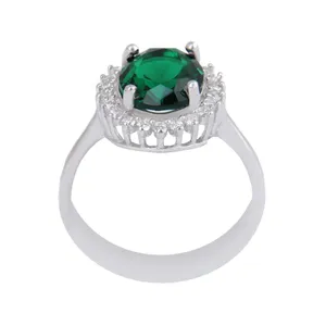 انگشتر نقره زنانه بازرگانی میلادی مدل سنگ کوارتز کد AWR_1068