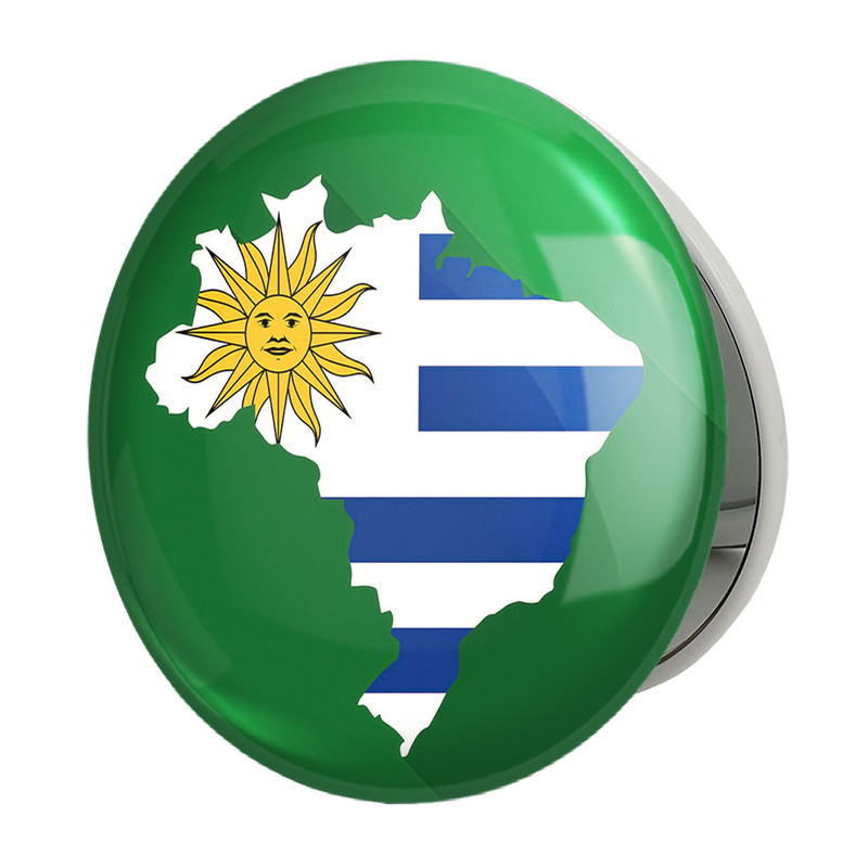 آینه جیبی خندالو طرح پرچم اروگوئه مدل تاشو کد 20562 