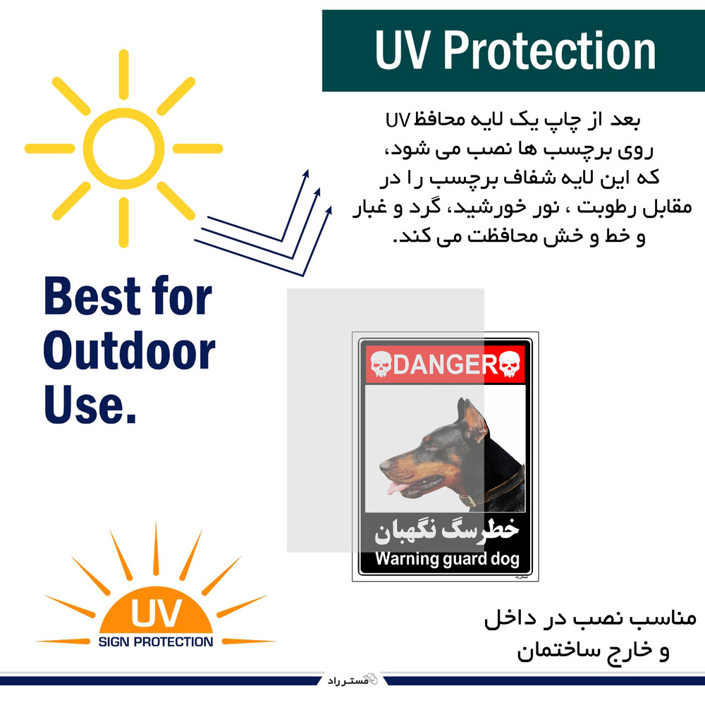 برچسب ایمنی مستر راد طرح خطر سگ نگهبان مدل HSE-OSHA-105 برچسب ایمنی مستر راد طرح خطر سگ نگهبان مدل HSE-OSHA-105