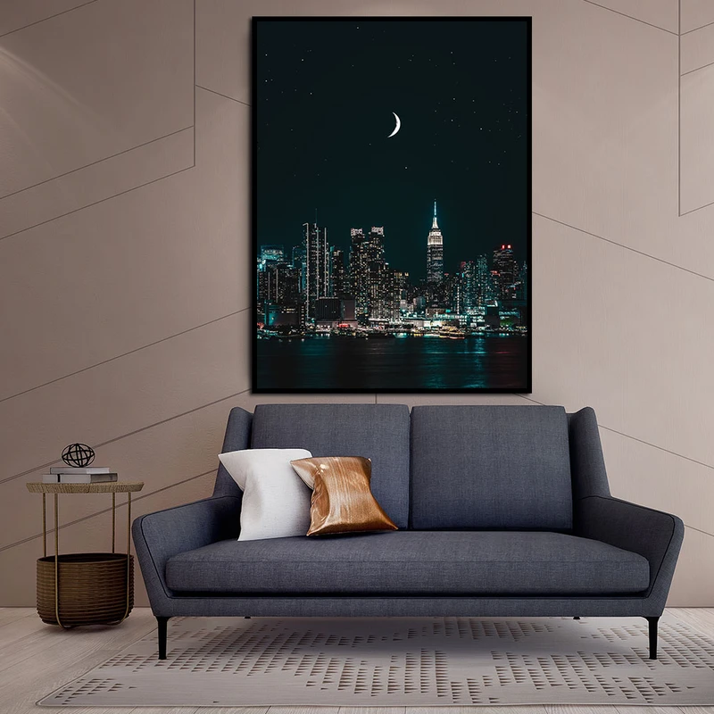 تابلو طرح شهر در شب کد 202044 