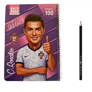 دفتر مشق 50 برگ مدل کیمدی طرح رونالدو به همراه مداد