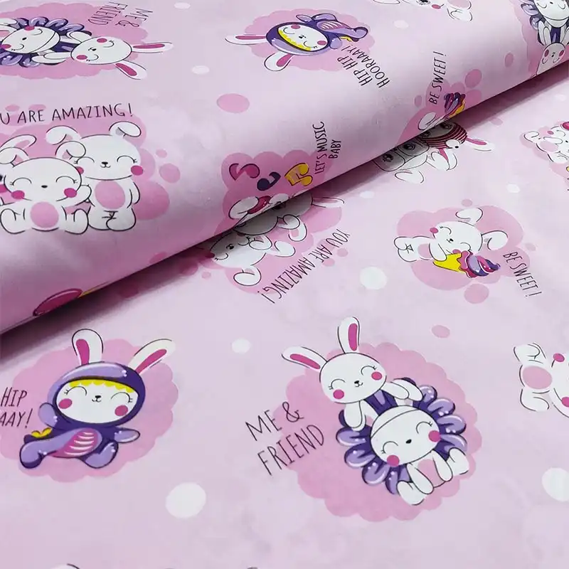 پارچه ملحفه مدل عروسکی ربیت کد 170