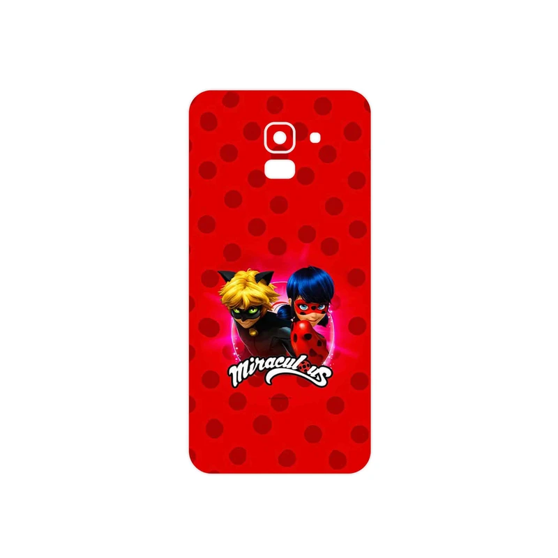 برچسب پوششی ماهوت مدل Ladybug and Cat Noir مناسب برای گوشی موبایل سامسونگ Galaxy J6