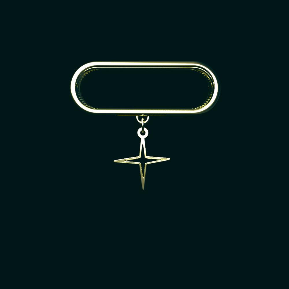 آویز ساعت طلا 18 عیار زنانه مدوپد مدل ستاره کد SK1-1087