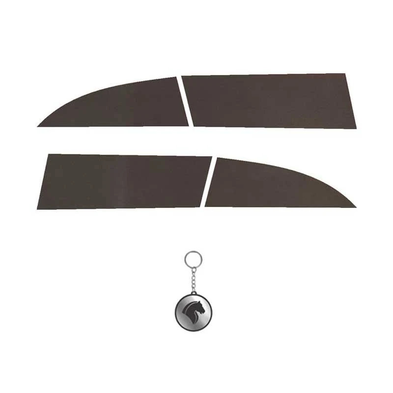 برچسب چراغ خودرو مهدیار کد Ss001 M بسته 4 عددی بهمراه سرکلیدی مناسب برای سورن