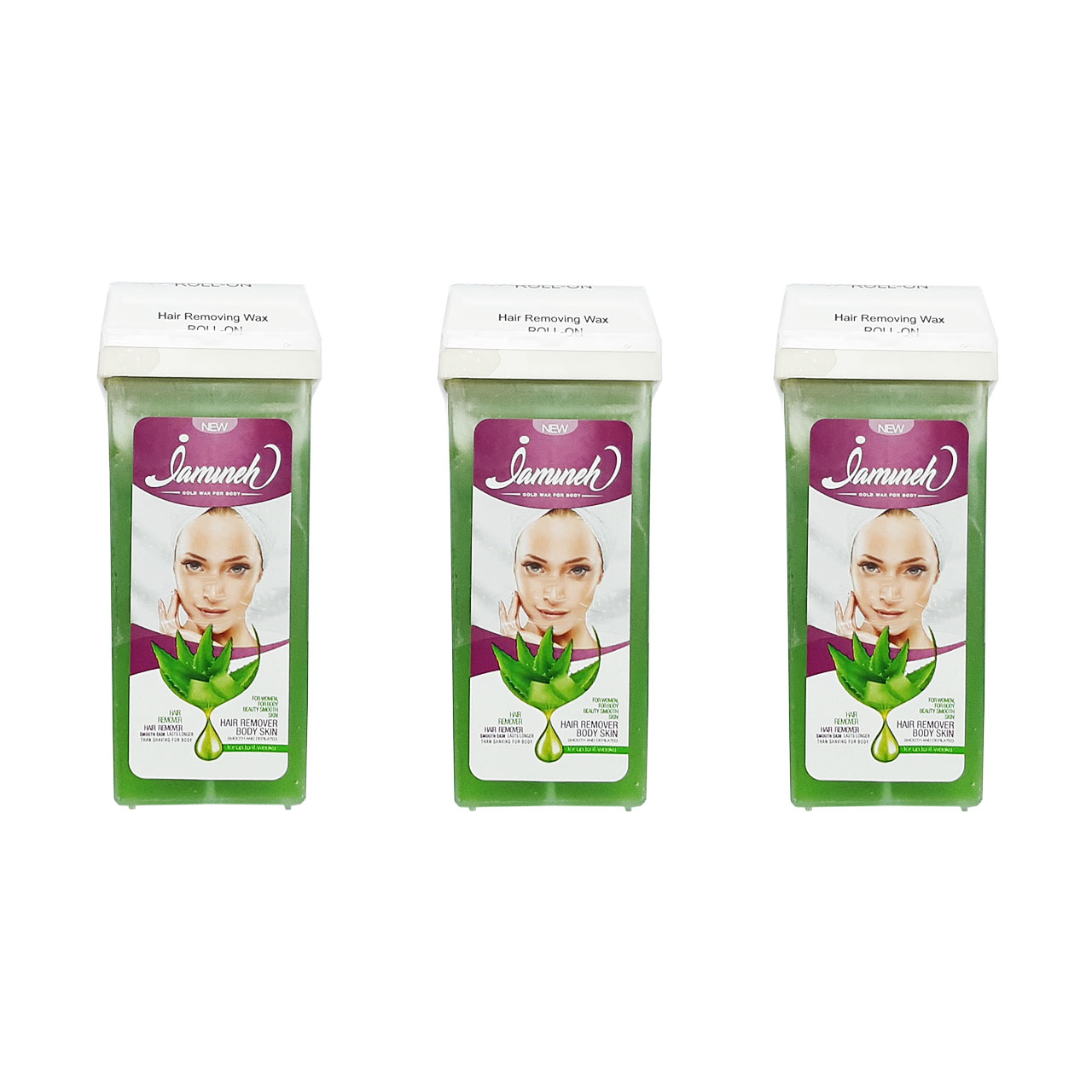 موم موبر ژامینه مدل Aloevera وزن 150 گرم مجموعه 3 عددی