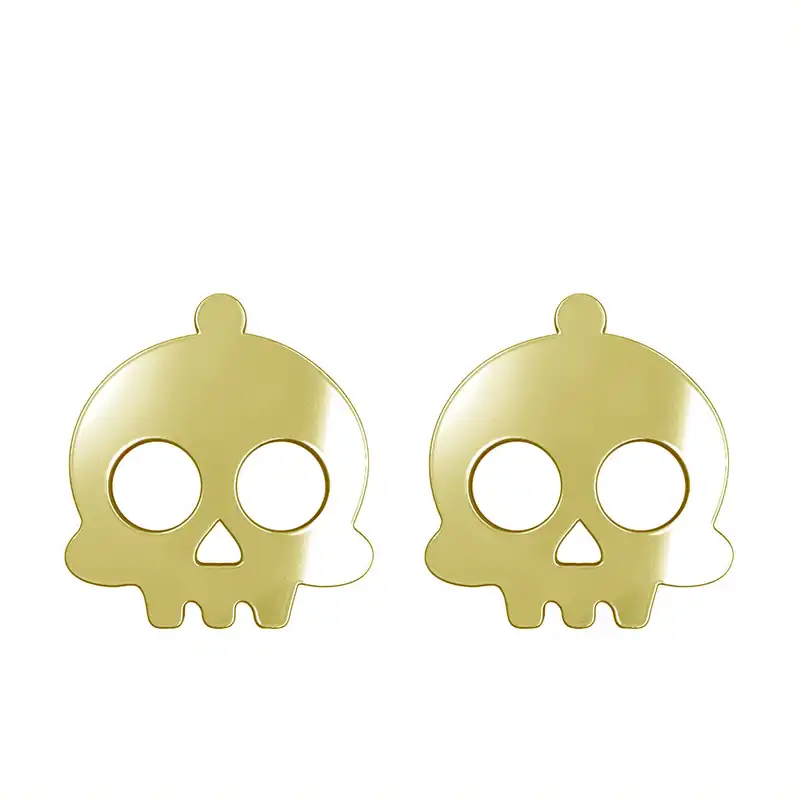 گوشواره طلا 18 عیار زنانه مدوپد مدل جمجمه کد GA1-15645