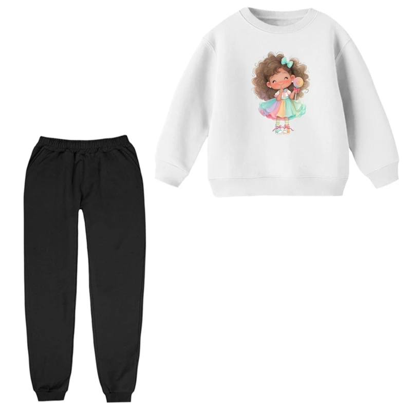 ست سویشرت و شلوار راحتی بچگانه مدل دخترک کد 15 