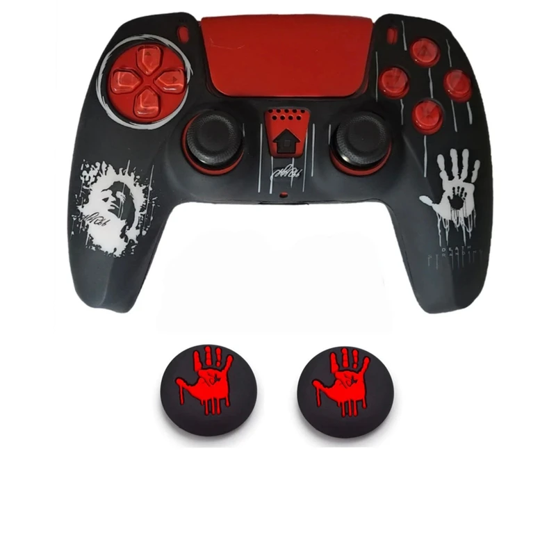  محافظ دسته بازی پلی استیشن۵ طرح The last Of us مدل LOU500 به همراه دو عدد روکش آنالوگ 