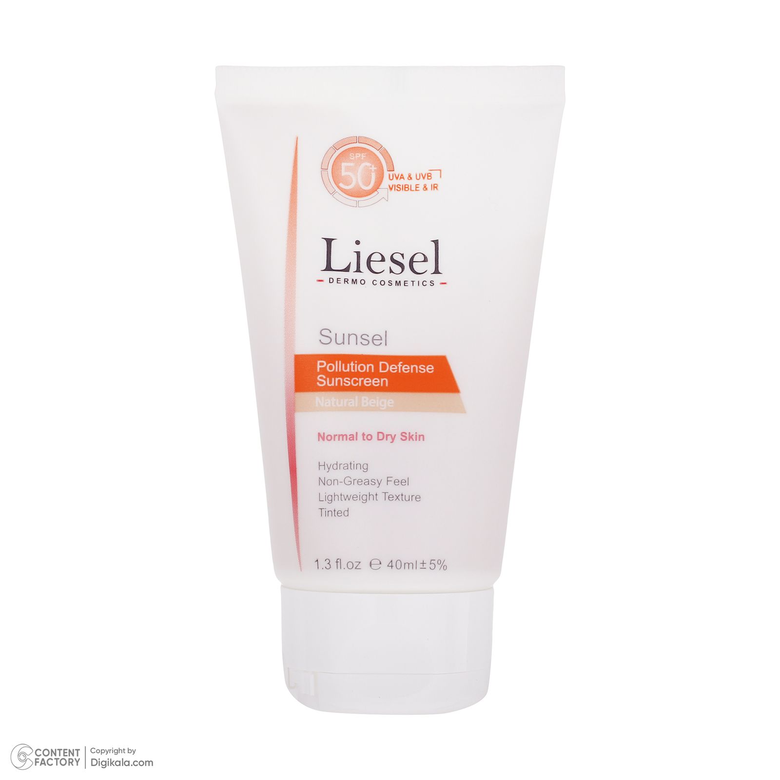 کرم ضد آفتاب رنگی لایسل SPF 50 مدل 01 ‌مناسب انواع پوست‌ حجم 40 میلی‌لیتر -  - 5