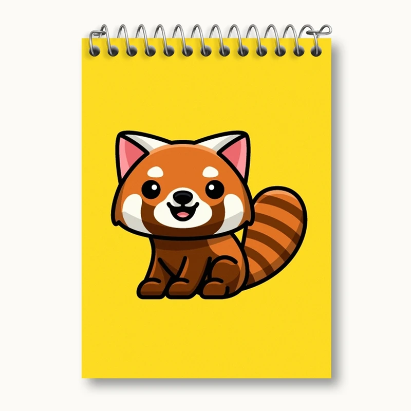 دفتر یادداشت 50 برگ خندالو مدل حیوانات بامزه پاندای قرمز کد 28204