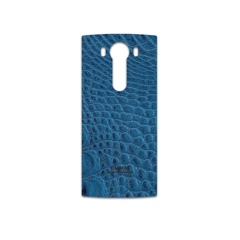 برچسب پوششی ماهوت مدل Blue-Crocodile-Leather مناسب برای گوشی موبایل ال جی V10
