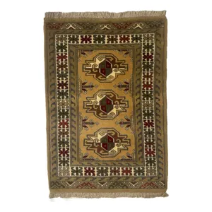 فرش دستبافت نیم متری مدل ترکمن  کد Nkp/stp17