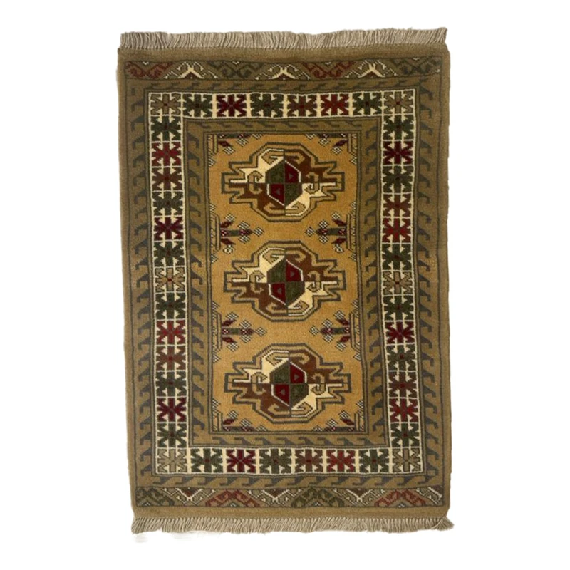 فرش دستبافت نیم متری مدل ترکمن  کد Nkp/stp17