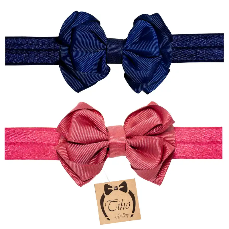 هدبند نوزادی مدل فندق مجموعه 2 عددی