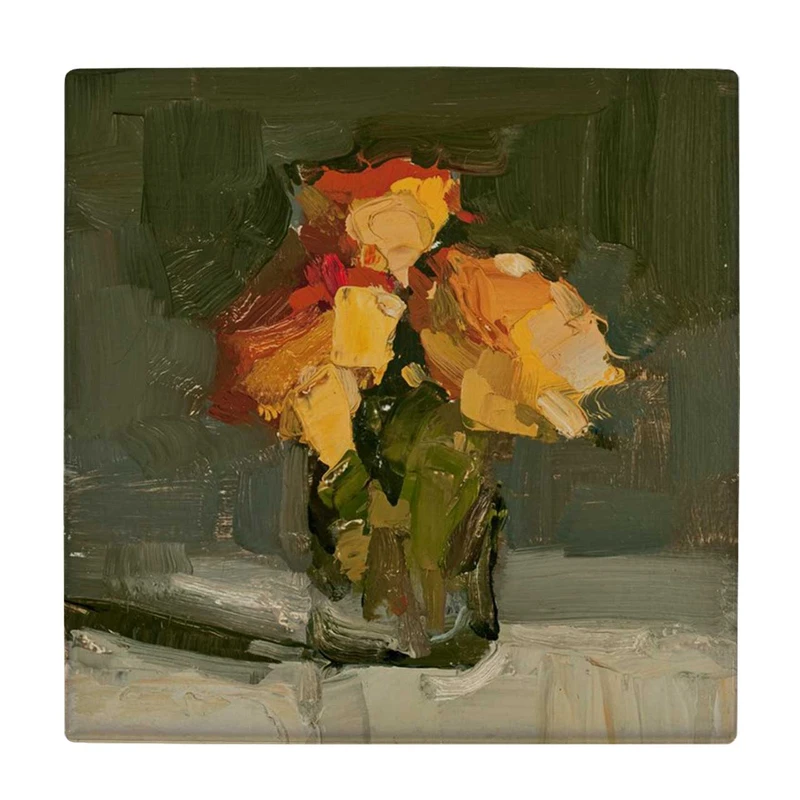 زیر لیوانی  طرح نقاشی گلدان گل کد    6078894_5036