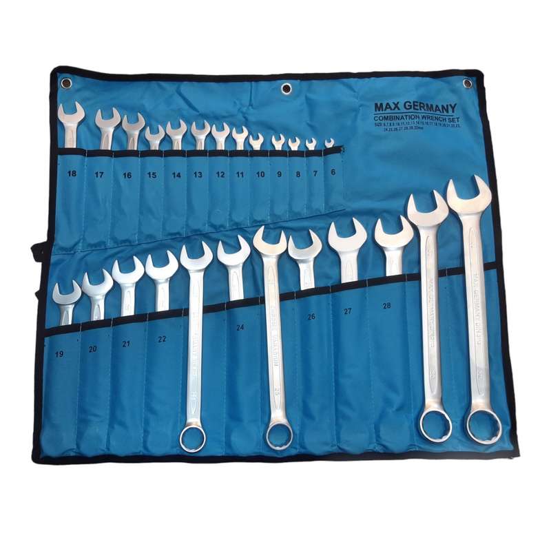 آچار یکسر تخت و یکسر رینگی مکس جرمنی مدل UY32295 مجموعه 25 عددی