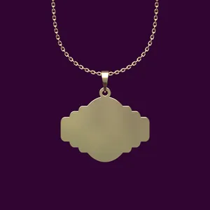 گردنبند طلا 18 عیار زنانه مدوپد مدل شکل هندسی کد P2-1-1078