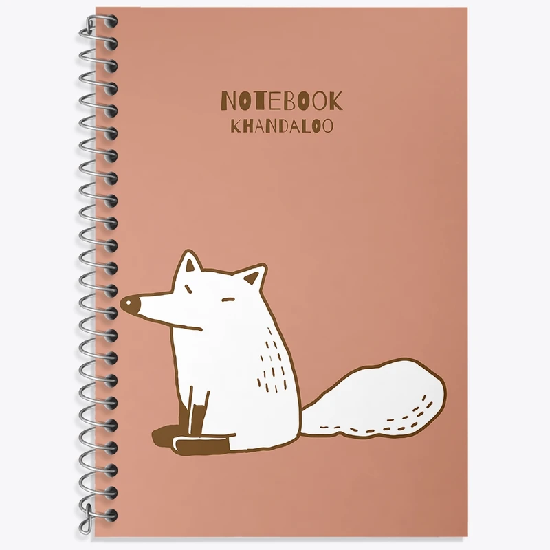 دفتر زبان 50 برگ خندالو مدل دو خط طرح روباه کد N1316