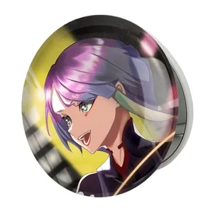 آینه جیبی خندالو طرح لوسی انیمه سایبرپانک مدل تاشو کد 23959 