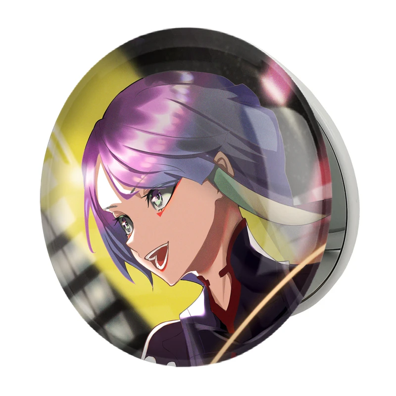 آینه جیبی خندالو طرح لوسی انیمه سایبرپانک مدل تاشو کد 23959 