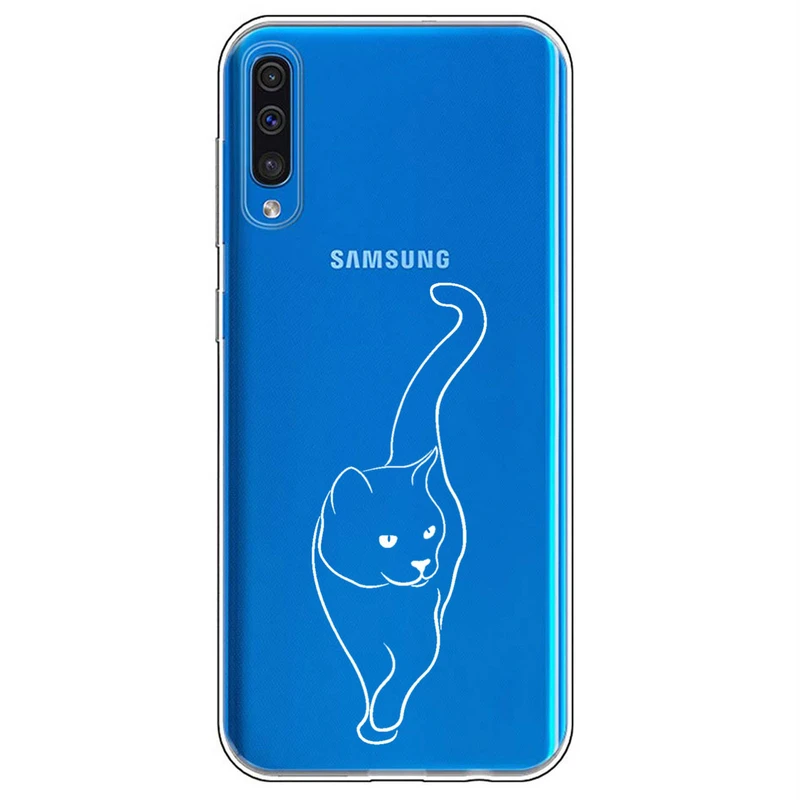 کاور مگافون طرح گربه مدل C60-W مناسب برای گوشی موبایل سامسونگ Galaxy A50 / A50 S / A30 S