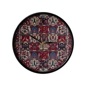 ساعت دیواری مدوپد طرح فرش بختیار خشتی مدل C-bakhtiary01