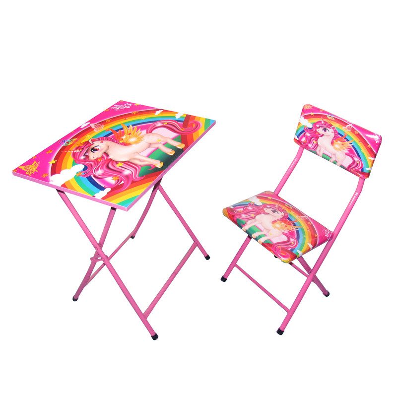 ست میز و صندلی کودک میزیمو مدل اسب تک شاخ 2 کد 251