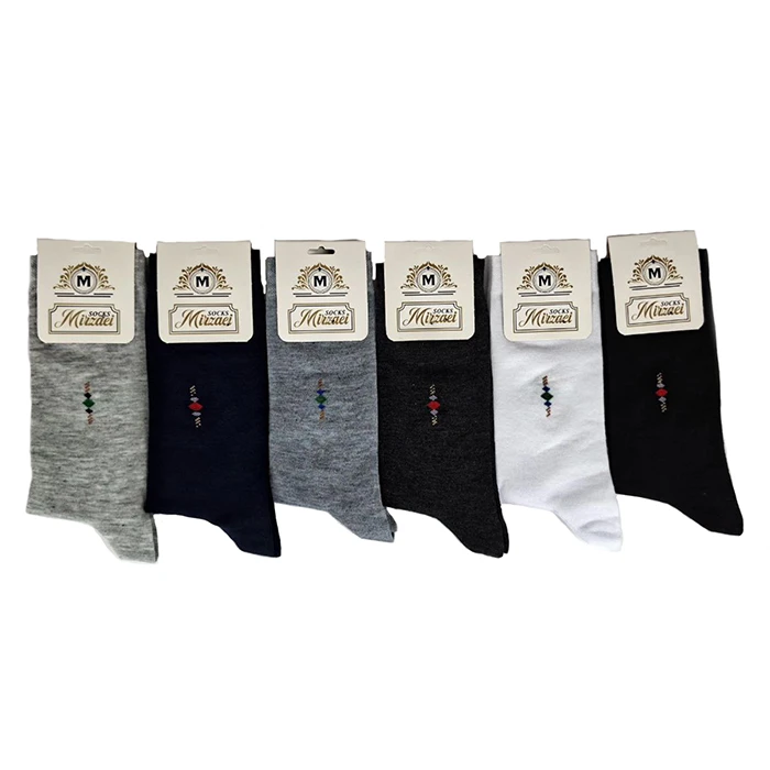 جوراب ساق بلند مردانه مدل L2256 مجموعه 6 عددی 