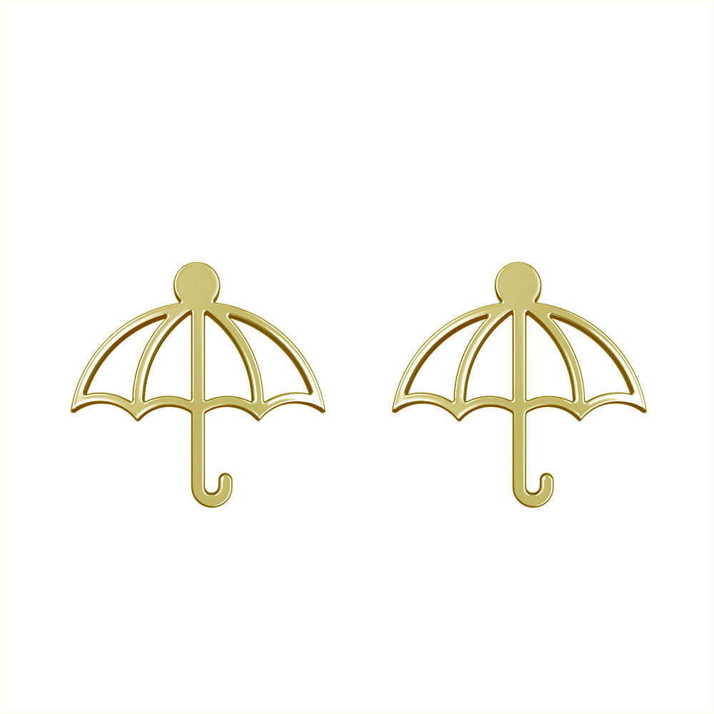 گوشواره طلا 18 عیار زنانه مدوپد مدل چتر کد GA1-10184