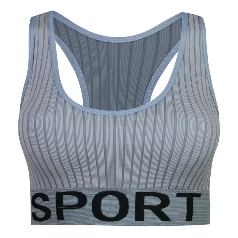 نیم تنه ورزشی زنانه ماییلدا مدل قهرمانی بدون فنر پددار کد 4560 رنگ آبی
