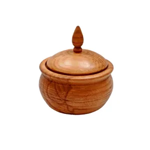 قندان چوبی مدل خمره ای T-005