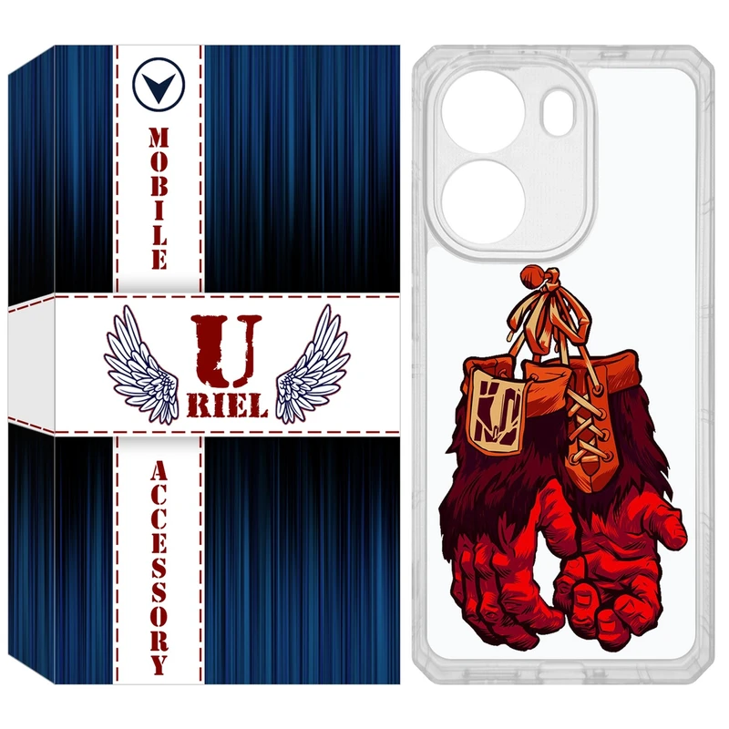 کاور یوریل مدل Clear کد 77 طرح دستکش مناسب برای گوشی موبایل شیائومی Poco X7 Pro