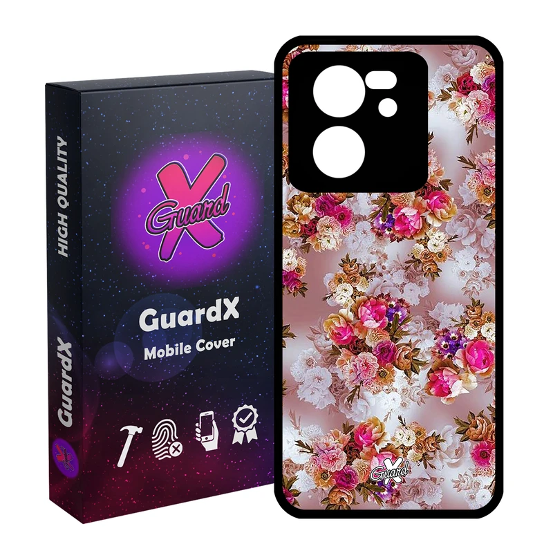 کاور گارد ایکس طرح گل مدل Glass10333 مناسب برای گوشی موبایل شیائومی 13T/13T Pro/Redmi K60 Ultra