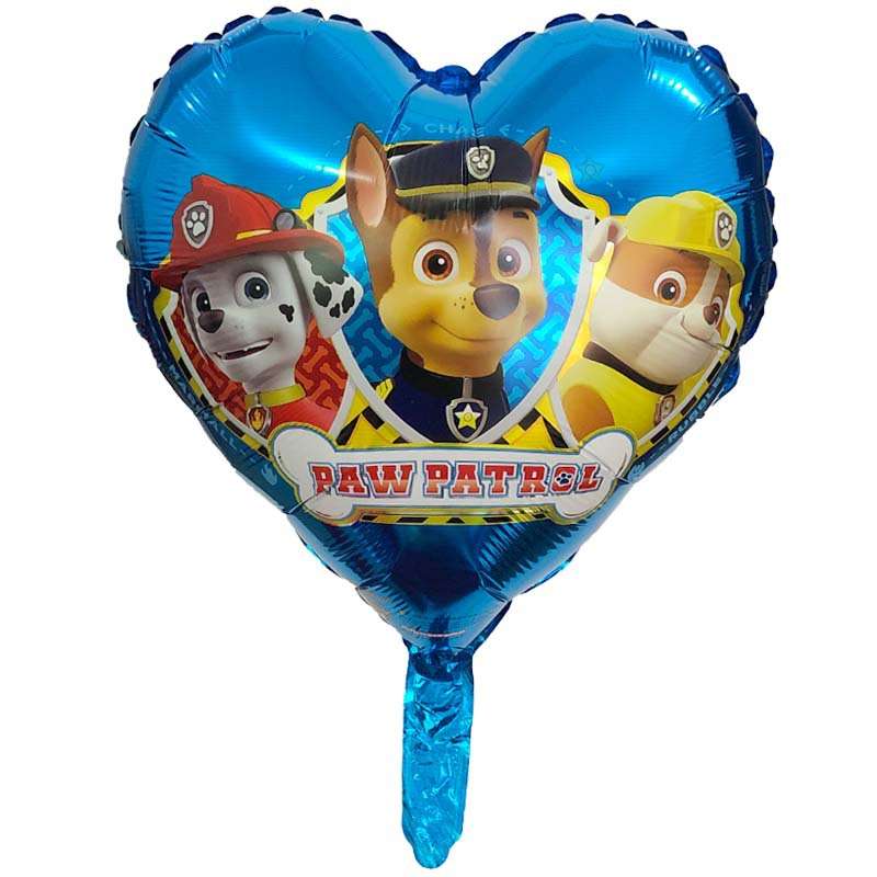 بادکنک فویلی طرح سگ های نگهبان مدل قلبی