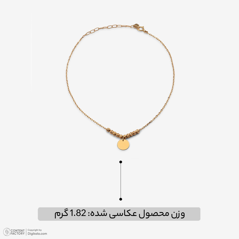 پابند طلا 18 عیار زنانه ماوی گالری مدل ده البرناردو و سکه