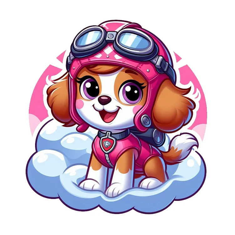 استیکر پارچه و لباس پاد آفرین مدل سگ کارتونی کد 369