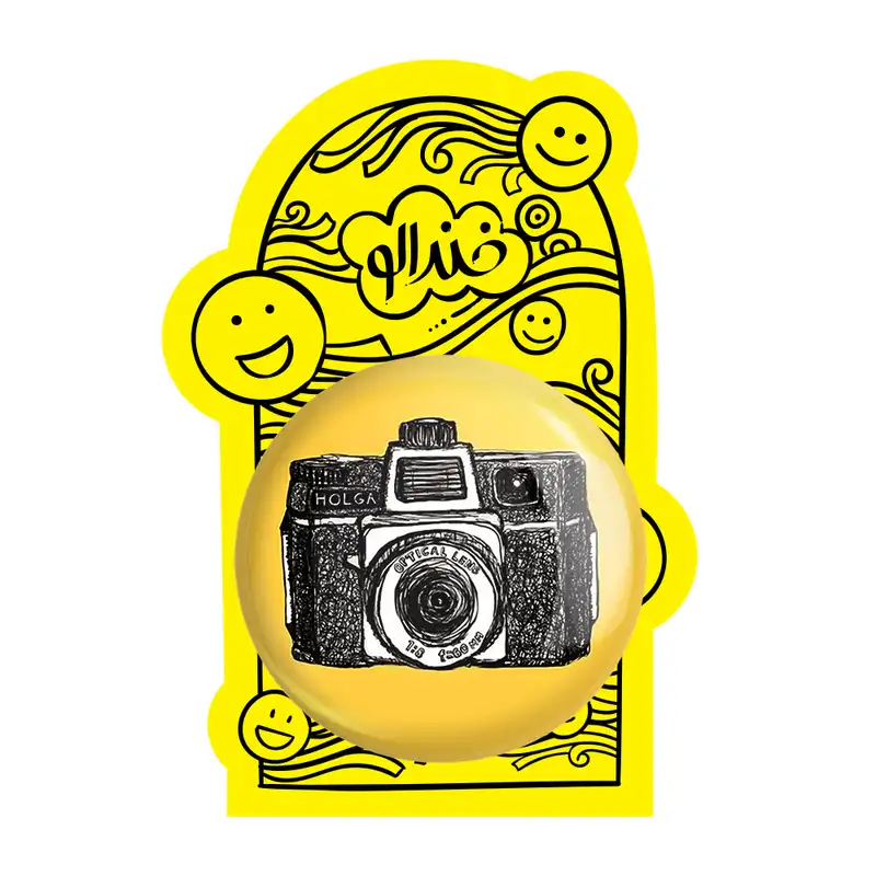 آینه جیبی خندالو طرح دوربین مدل تاشو کد 1685