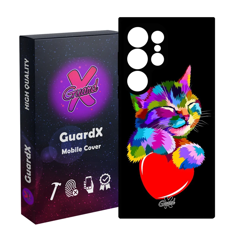 کاور گارد ایکس طرح گربه مدل 10269 مناسب برای گوشی موبایل سامسونگ Galaxy S25 Ultra