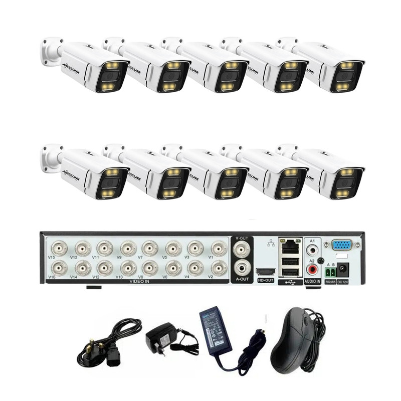 سیستم امنیتی مدل CAMERA PACK 10 - AXESSLINK مجموعه 10 عددی