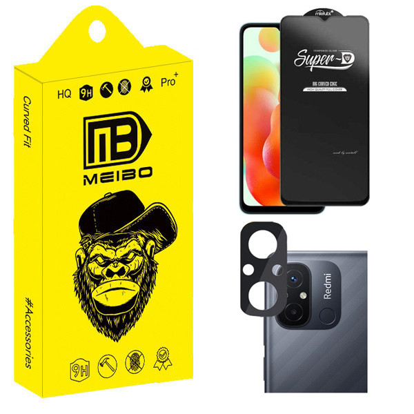 محافظ صفحه نمایش میبو مدل Clear SuperD مناسب برای گوشی موبایل شیائومی Redmi 12C به همراه محافظ لنز دوربین