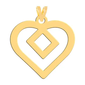 آویز گردنبند طلا 18 عیار زنانه فرشته مدل قلب WNL-000324